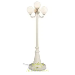 Live chat white Four Lamp 8' Voice-activated Post