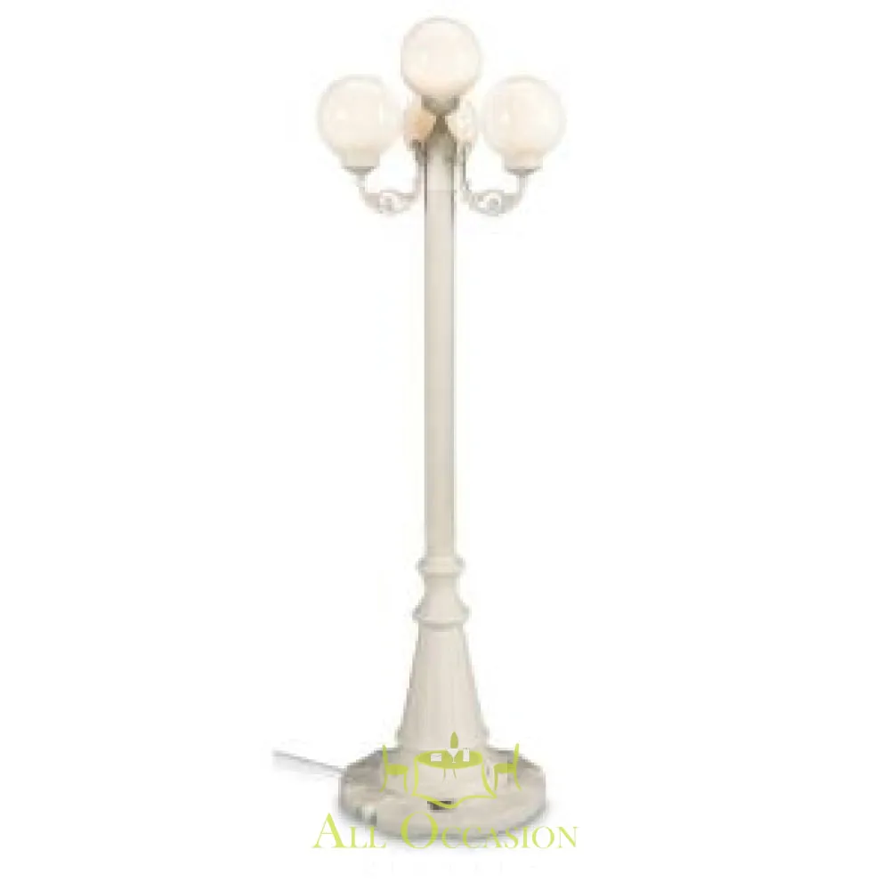 Live chat white Four Lamp 8' Voice-activated Post
