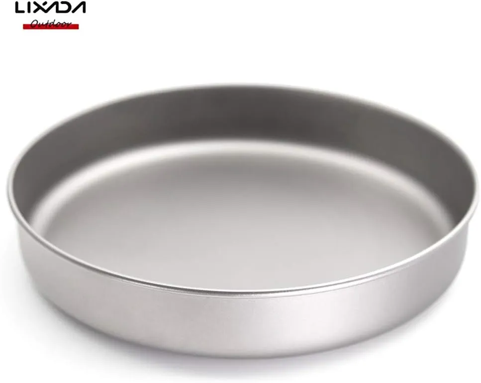 Lixada Ultralight Titanium Frypan Outdoor Camping Hiking Picnic Cooking Frying Pan 750/1000ML with/Without Handle