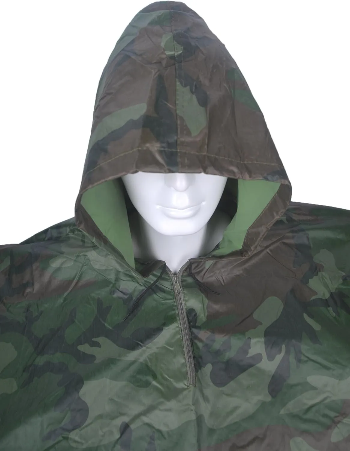 LOOGU Rain Poncho Waterproof Hooded Rain Coat Multi-Use Camo Shelter Ground Sheet for Hunting Camping Hiking