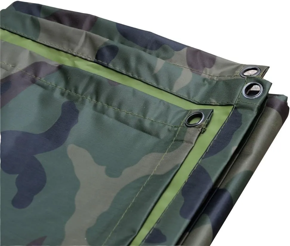 LOOGU Rain Poncho Waterproof Hooded Rain Coat Multi-Use Camo Shelter Ground Sheet for Hunting Camping Hiking