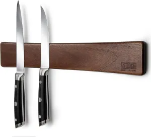 Magnetic Knife Strips, Magnetic Knife Holder for Wall 16 Inch, Acacia Wood Knife Magnetic Strip Use as Knife Bar, Knife Holder for Kitchen Utensil Organizer