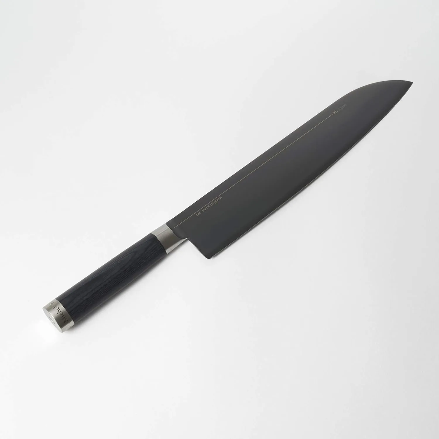 Michel BRAS No. 6 Santoku Knife, 10” Handcrafted All Purpose Knife, 3 Layer Stainless Steel Blade, Black Pakkawood Handle, Precision and Sharpness for Professional and Home Chefs