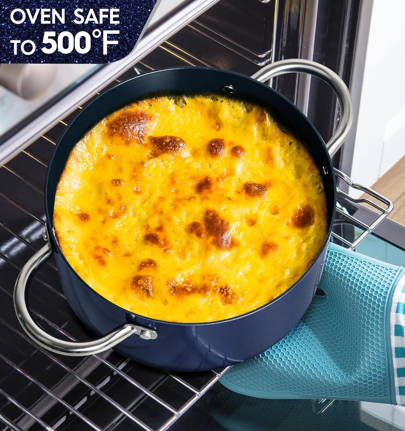 MICHELANGELO 6 Quart Stock Pot With Lid, Non-Toxic Ceramic Soup Pot, Non-Stick Cooking Pot With Stainless Steel Handle, Induction Compatible