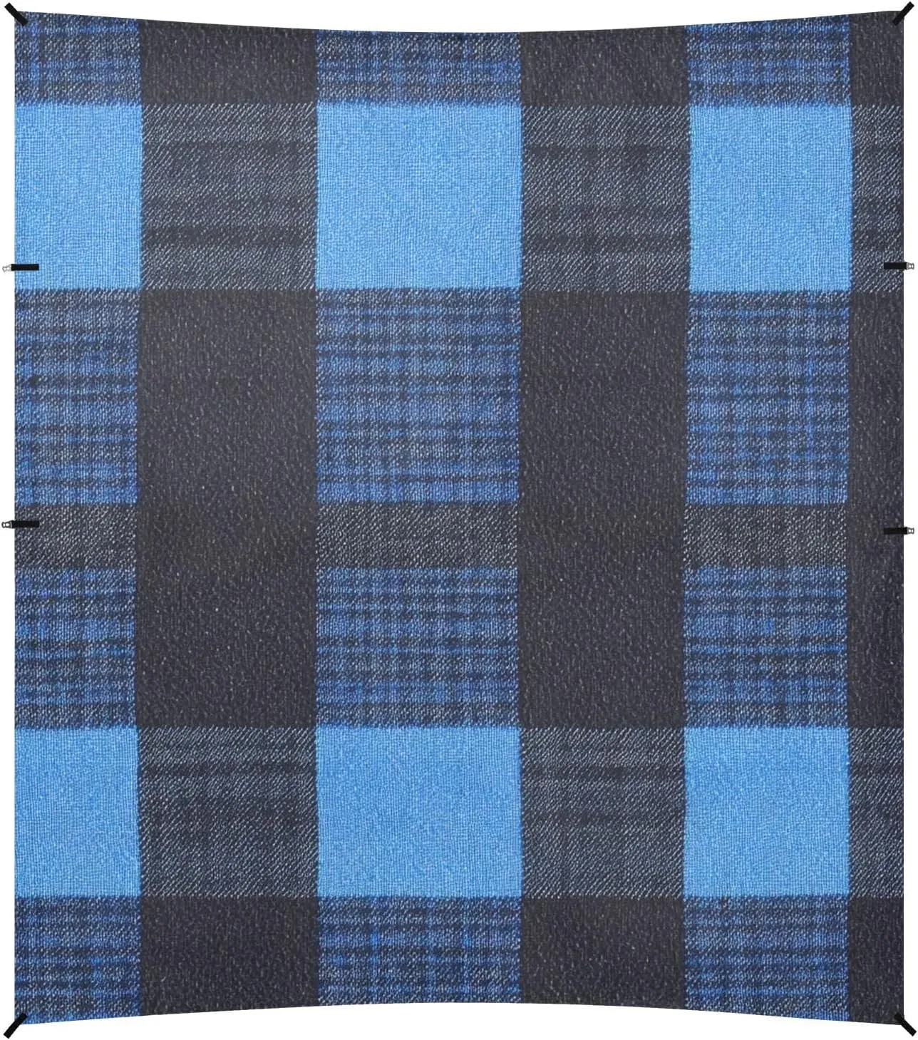 Midnightbuffalo Turquoise Plaid Check Tartan Scotland Foldable Beach Canopy UPF50  Water-Resistant Portable Sunshade Includes Sand Shovel, Sandbags, Stability Poles for Backyard, Grassland, Park