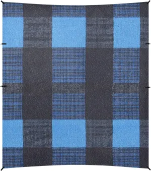 Midnightbuffalo Turquoise Plaid Check Tartan Scotland Foldable Beach Canopy UPF50  Water-Resistant Portable Sunshade Includes Sand Shovel, Sandbags, Stability Poles for Backyard, Grassland, Park
