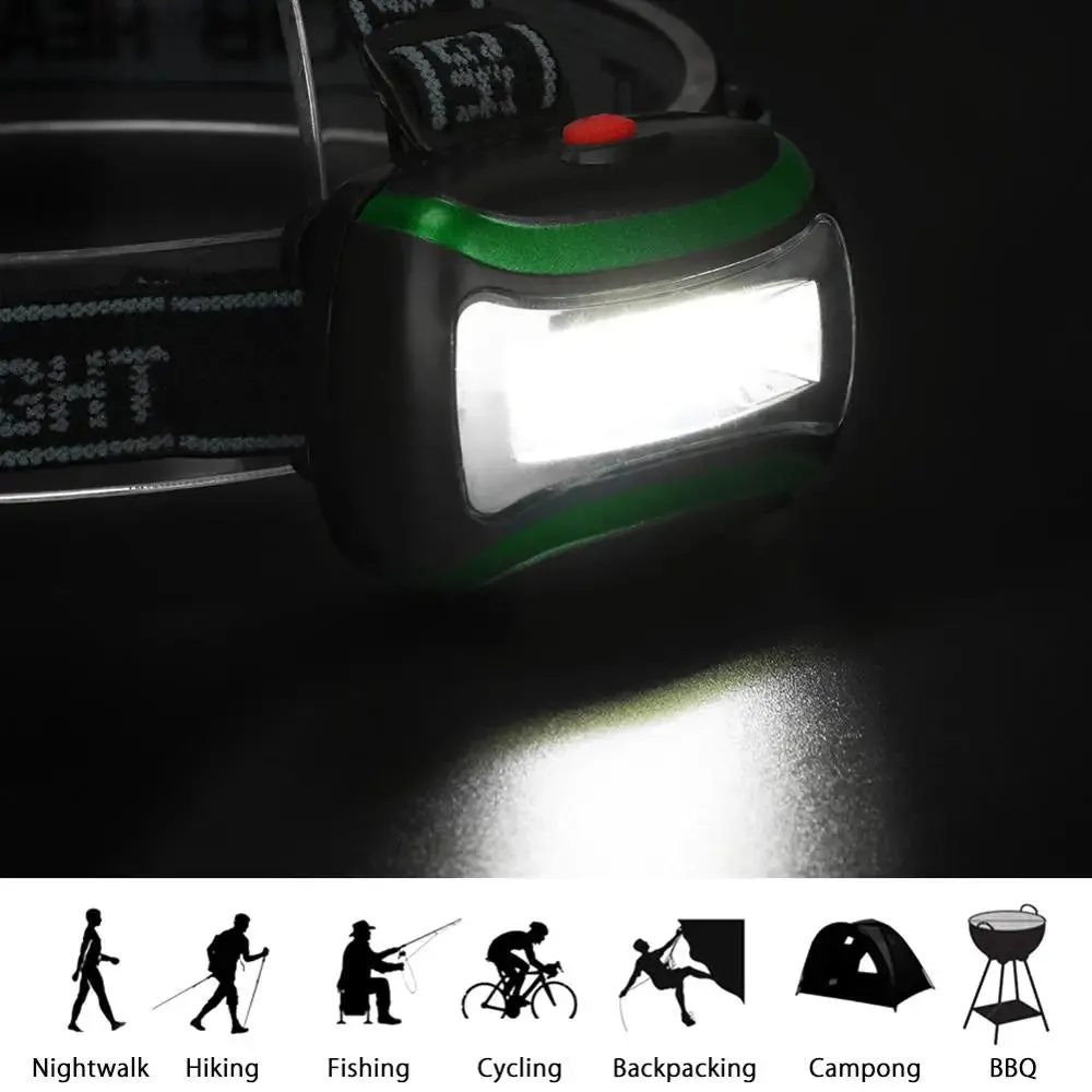 Mini COB LED Headlamp 4 Modes Waterproof Headlight Head Flashlight Torch Lanterna For Outdoor Camping Night Fishing