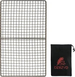 Mini Size Titanium Grill Grate for Backpacking Hiking Outdoor Camping Beach BBQ (Camping Fire Rated) - 7.48"X12.6"