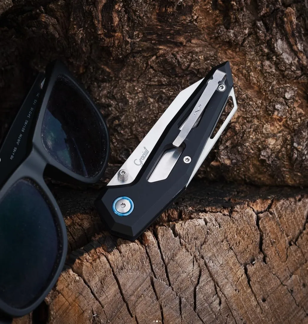 MKM EDGE Liner Lock Folding Pocket Knife, Minimalist Lightweight Aluminum Handles, 2.9” ELMAX Steel Blade, Made in Italy