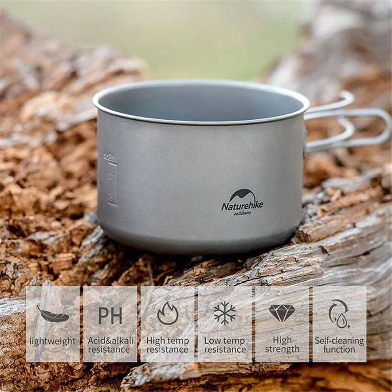 Naturehike Lightweight Titanium Outdoor Cooking Pot