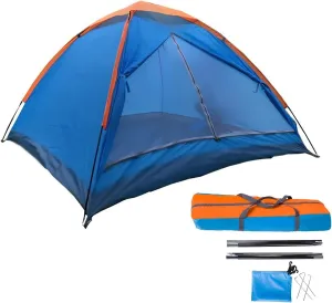 Naysku Camping Tent, 3-4 Person Family Dome Tent with Storage Bag, Waterproof, Sun-Proof and Breathable Portable Tent, Easy Set Up for Camp Backpacking Hiking Outdoor