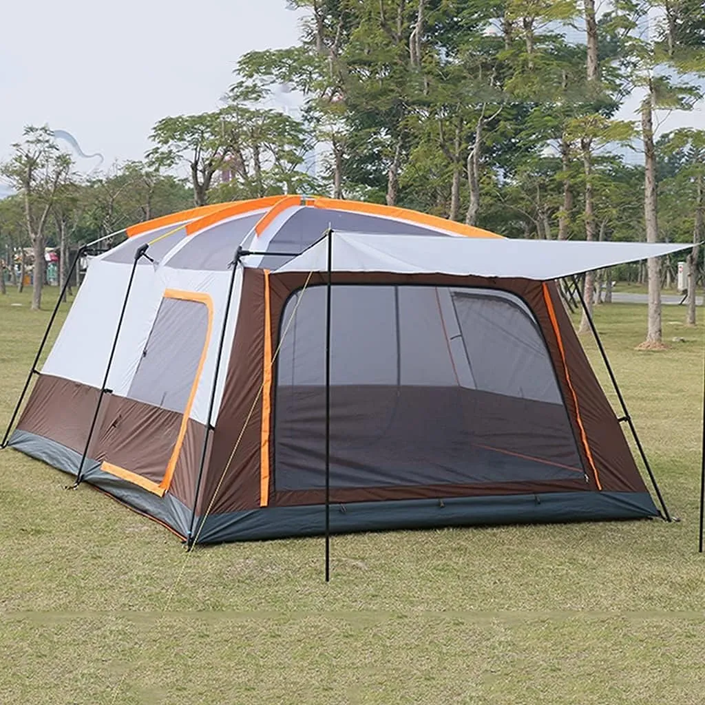 NIEH Outdoor Tent, Camping Tent 6 Person, Family Tents for Camping Waterproof, Tent with Living Room and Separate Rooms, 4 Season Tents Big Family Shelter
