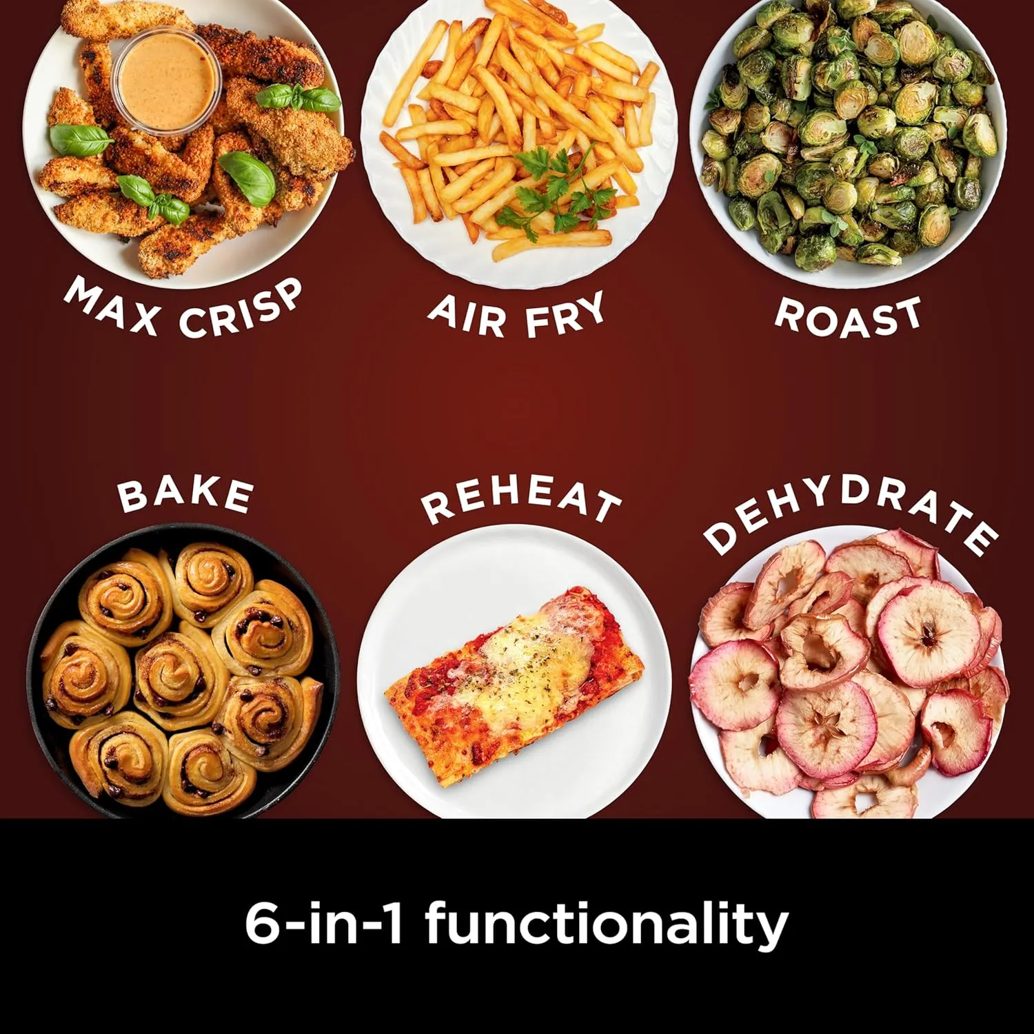 Ninja Air Fryer Pro XL 6-in-1 with 6.5 QT Capacity, Max Crisp, Air Fry, Air Roast, Bake, Reheat, Dehydrate, Max Crisp Technology with 450F, Nonstick Basket & Crisper Plate, Grey, AF181 (Renewed)
