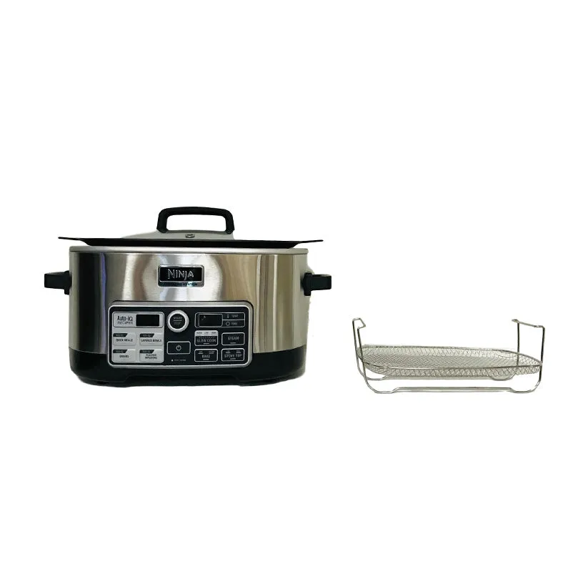 Ninja Auto-iQ Multi/Slow Cooker with 80-Pre-Programmed Auto-iQ Recipes for Searing, Slow Cooking, Baking and Steaming with 6-Quart Nonstick Pot (CS960) (Renewed)
