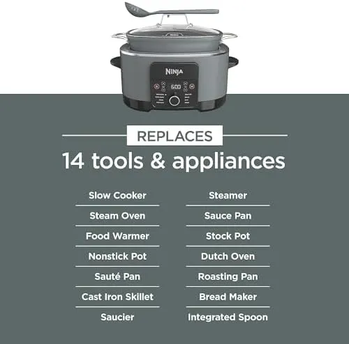 Ninja MC1001 Foodi Possible Slow Cooker PRO Multi-Cooker (Renewed) Bundle with 2 Year Enhanced Protection Pack
