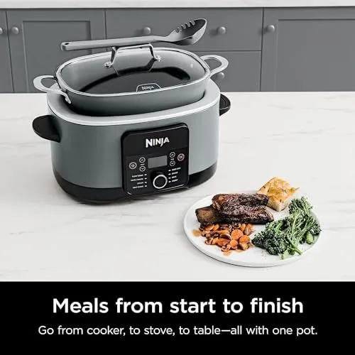 Ninja MC1001 Foodi Possible Slow Cooker PRO Multi-Cooker (Renewed) Bundle with 2 Year Enhanced Protection Pack