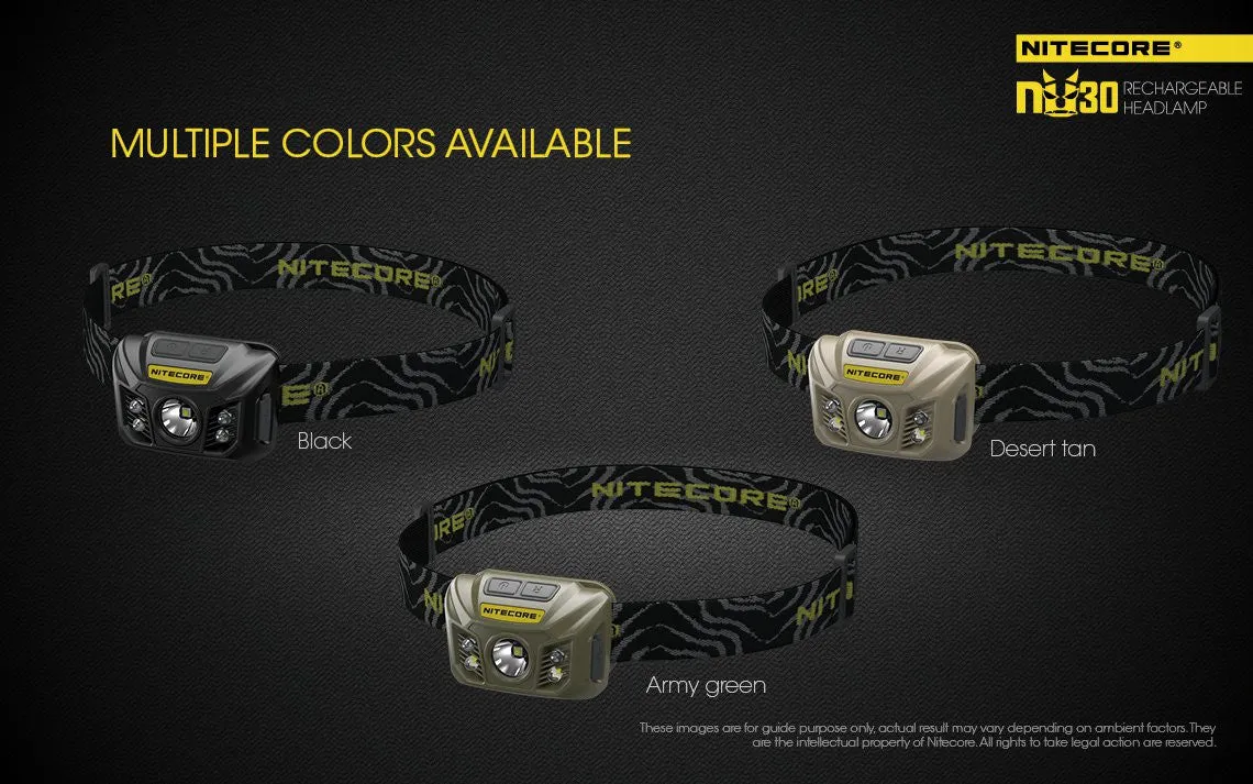 Nitecore NU30 400 Lumen USB Rechargeable LED Headlamp (1 Year Warranty)