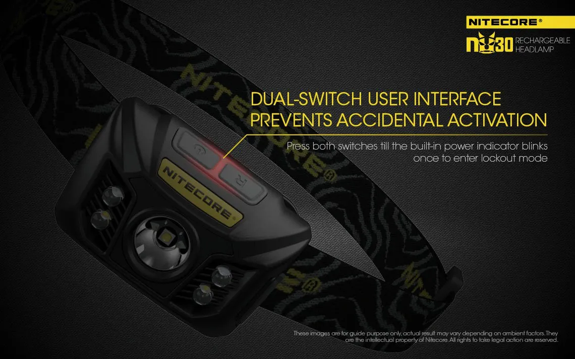 Nitecore NU30 400 Lumen USB Rechargeable LED Headlamp (1 Year Warranty)