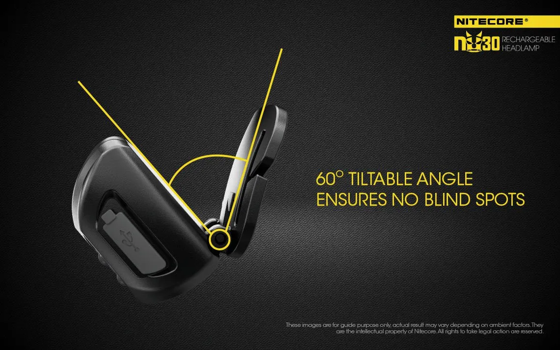 Nitecore NU30 400 Lumen USB Rechargeable LED Headlamp (1 Year Warranty)