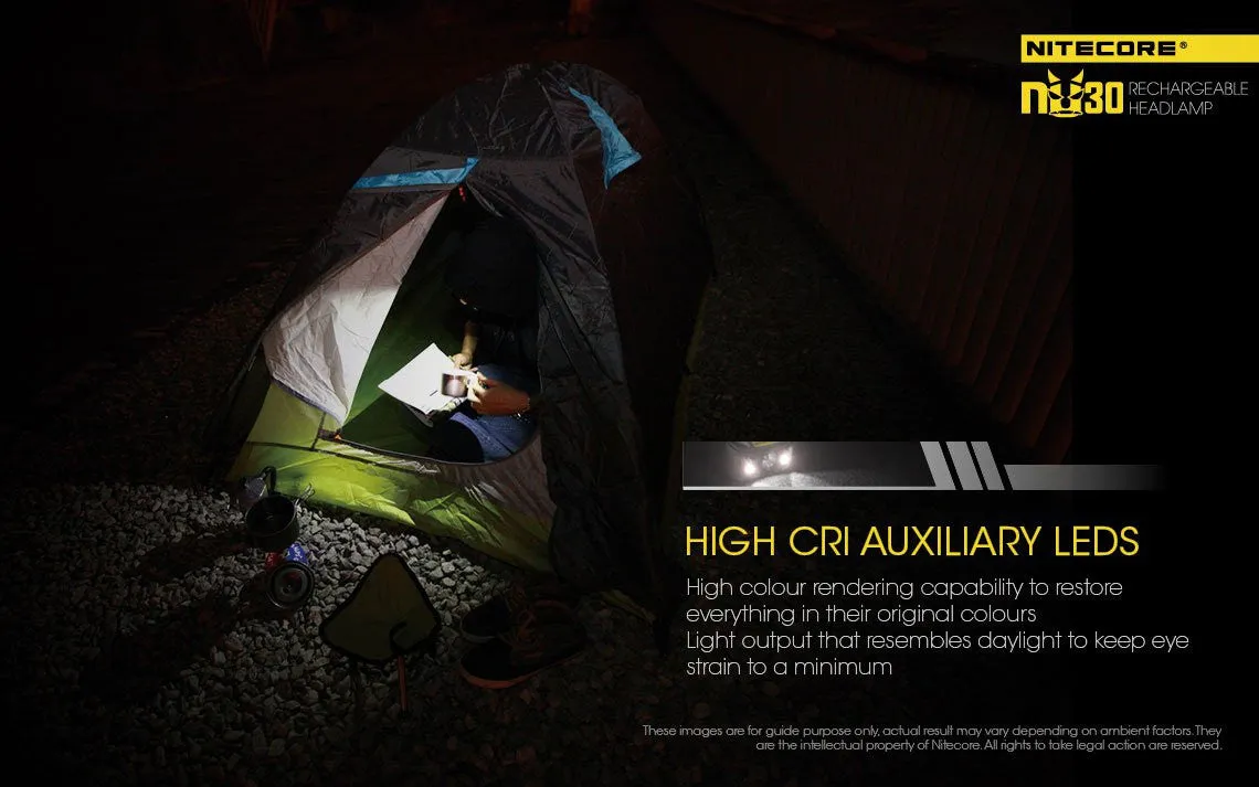 Nitecore NU30 400 Lumen USB Rechargeable LED Headlamp (1 Year Warranty)