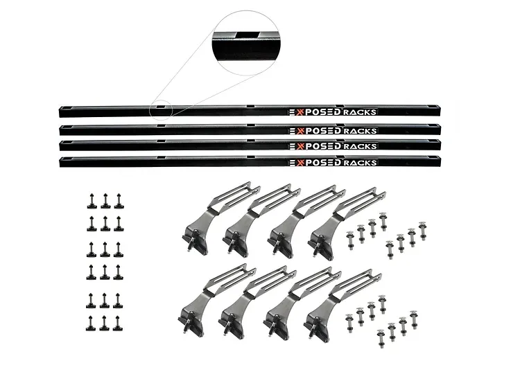 No Drill Click-In Roof Rack JLU 4 Bar