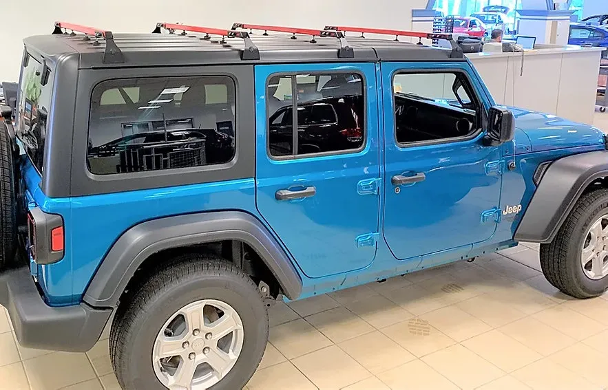 No Drill Click-In Roof Rack JLU 4 Bar