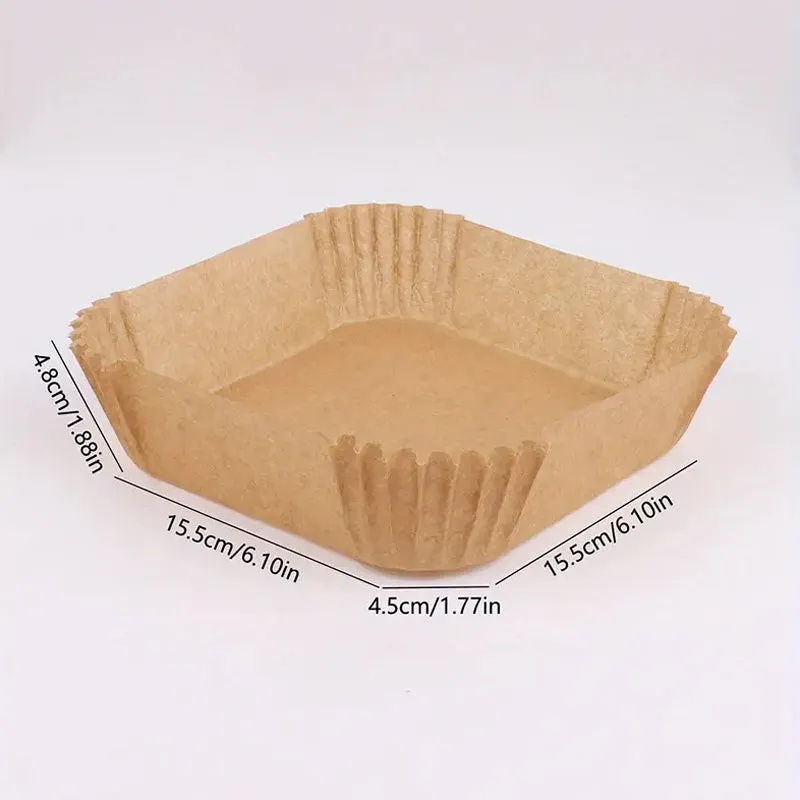 Nonstick Air Fryer Paper Disposable Plate Square (50pcs)