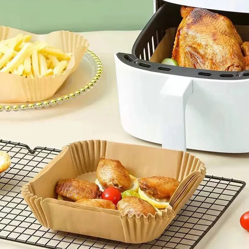 Nonstick Air Fryer Paper Disposable Plate Square (50pcs)