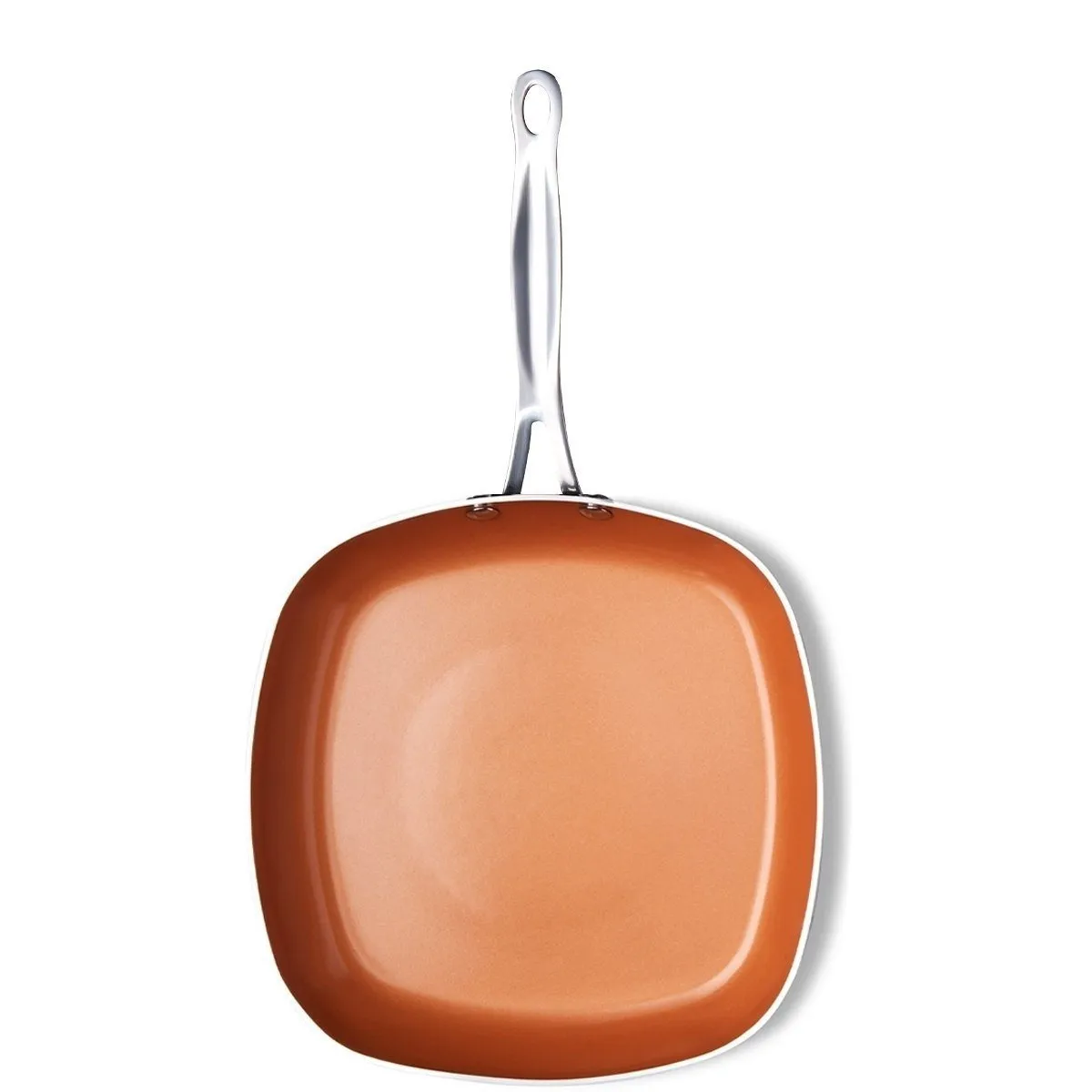 Nonstick Gotham Worldwide delivery Steel Highly functional 1682 Shallow Square Pan 3 Set: Piece Copper