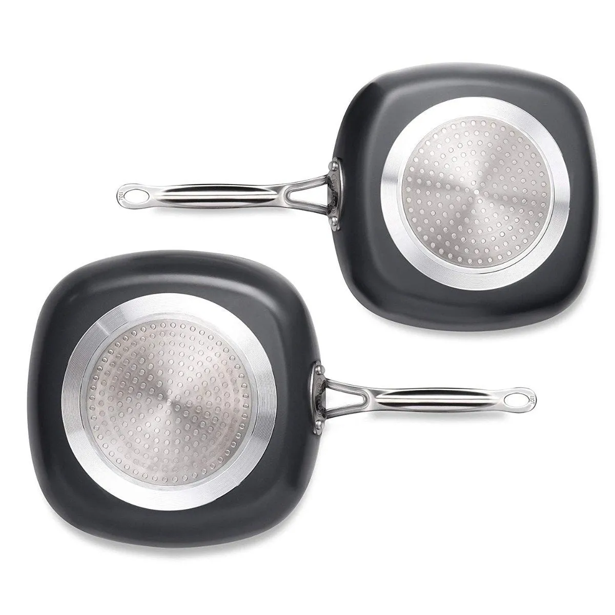 Nonstick Gotham Worldwide delivery Steel Highly functional 1682 Shallow Square Pan 3 Set: Piece Copper