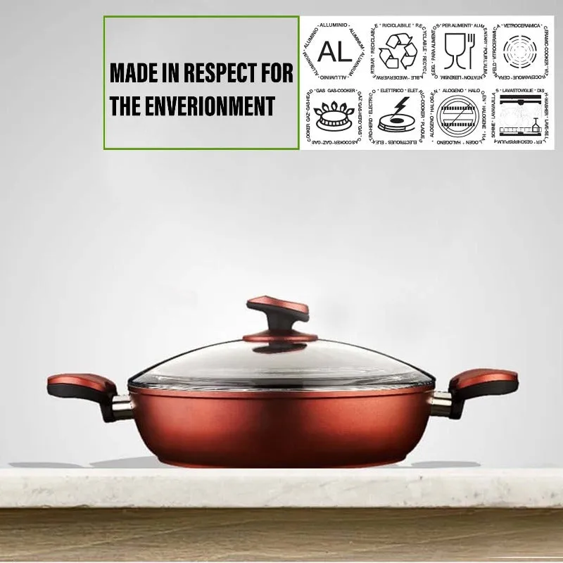 Nonstick Pot with Glass Lid, 11"
