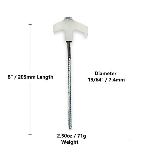 Outback Element® - 15 Tent Stakes Heavy Duty with Glow in The Dark Heads   Bonus Canvas Carry Pouch and Hex Drill Bit