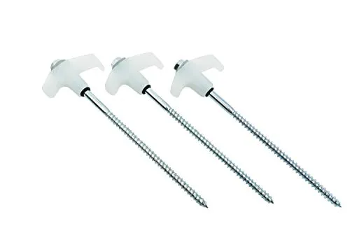 Outback Element® - 15 Tent Stakes Heavy Duty with Glow in The Dark Heads   Bonus Canvas Carry Pouch and Hex Drill Bit