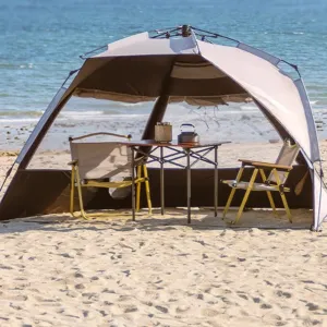 Outdoor 3-4P One-Touch Camping Tent Quick Automatic Opening Beach Fishing Tent Family Travel Picnic Park Anti-UV Shade
