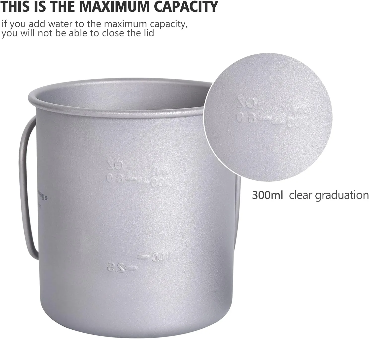 Outdoor 750ml - 2900ml Titanium Pot with Lid Folding Bail Handle Camping Hiking Picnic Ultralight Water Bottle Cup Mug Spork Set