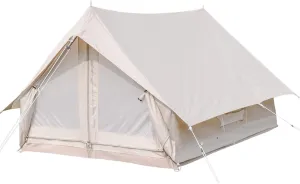Outdoor Camping Tent, 4 Season Canvas Yurt Tent, Easy Set Up for Camp Backpacking Hiking Outdoor, Cotton Bell Tent for Winter Camping Hello