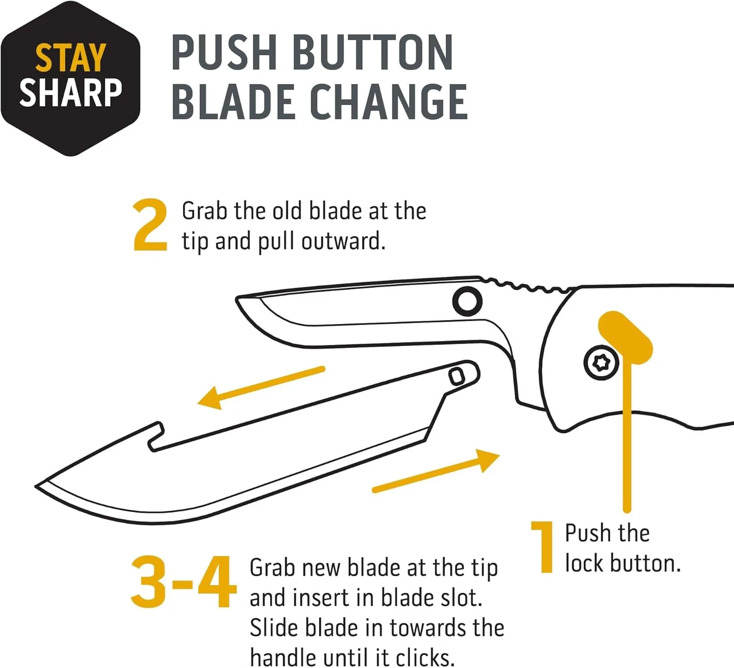 OUTDOOR EDGE RAZOR VX1 | Replaceable Blade Assisted EDC Folding Pocket Knife | 3" Stainless Blade, Black Anodized Aluminum Handle, Reversible Pocket Clip | Outdoor, Camping, Survival, Utility