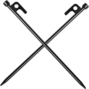 Outdoor Tent Pegs 2pcs Metal Stakes Tent Fixing Ground Stakes Tarp Stakes Tent Accessories