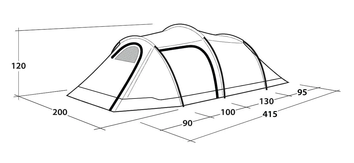 Outwell Earth 3 Plus Tunnel 3 Berth Tent