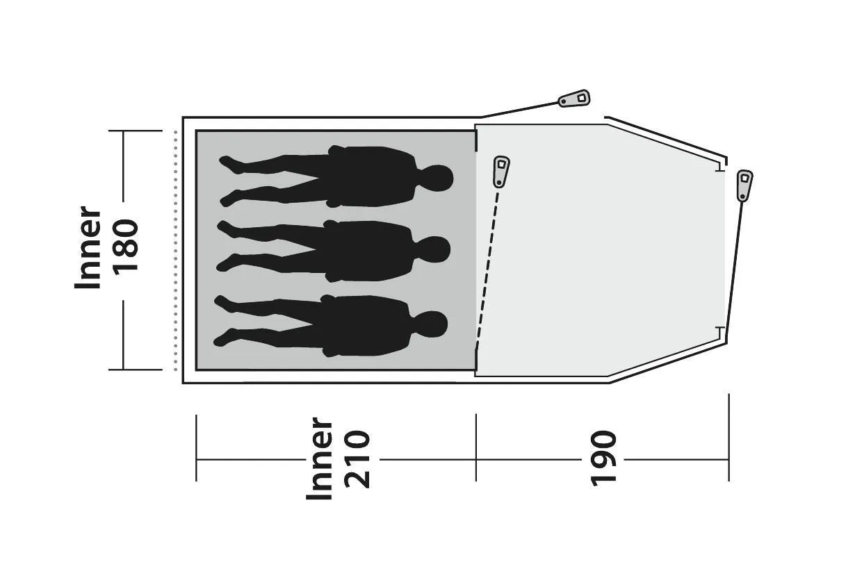 Outwell Earth 3 Plus Tunnel 3 Berth Tent