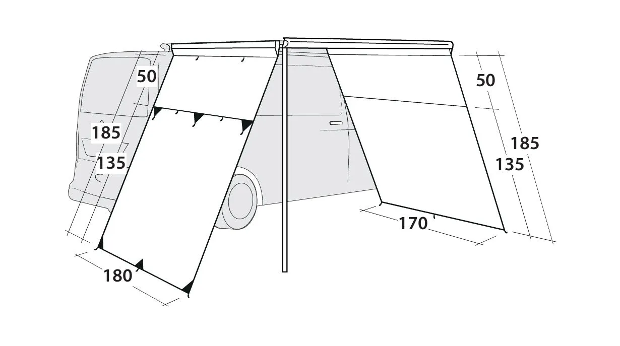 Outwell Fallcrest Canopy / Side Panel Set 2025