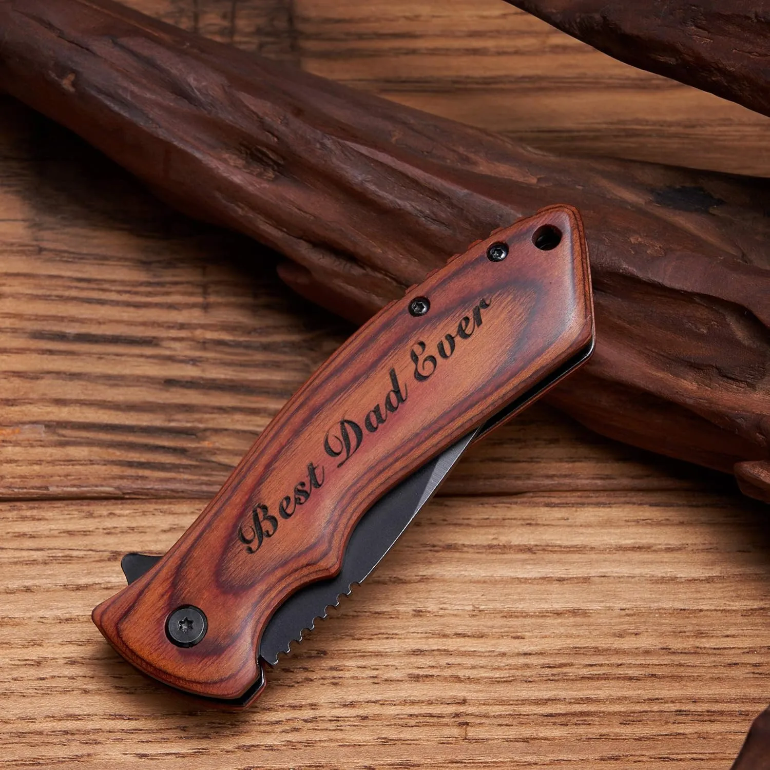 Personalized Engraved Pocket Folding Knife for Dad from Son Daughter - for Fathers Day Birthday Christmas Thanksgiving - Men Unique Camping Fishing Hunting Knives for Him
