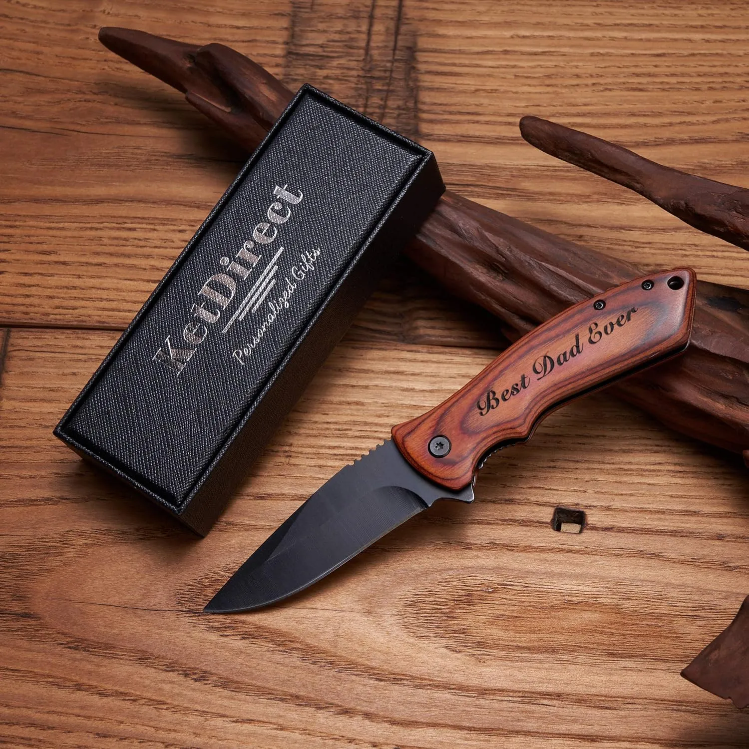 Personalized Engraved Pocket Folding Knife for Dad from Son Daughter - for Fathers Day Birthday Christmas Thanksgiving - Men Unique Camping Fishing Hunting Knives for Him
