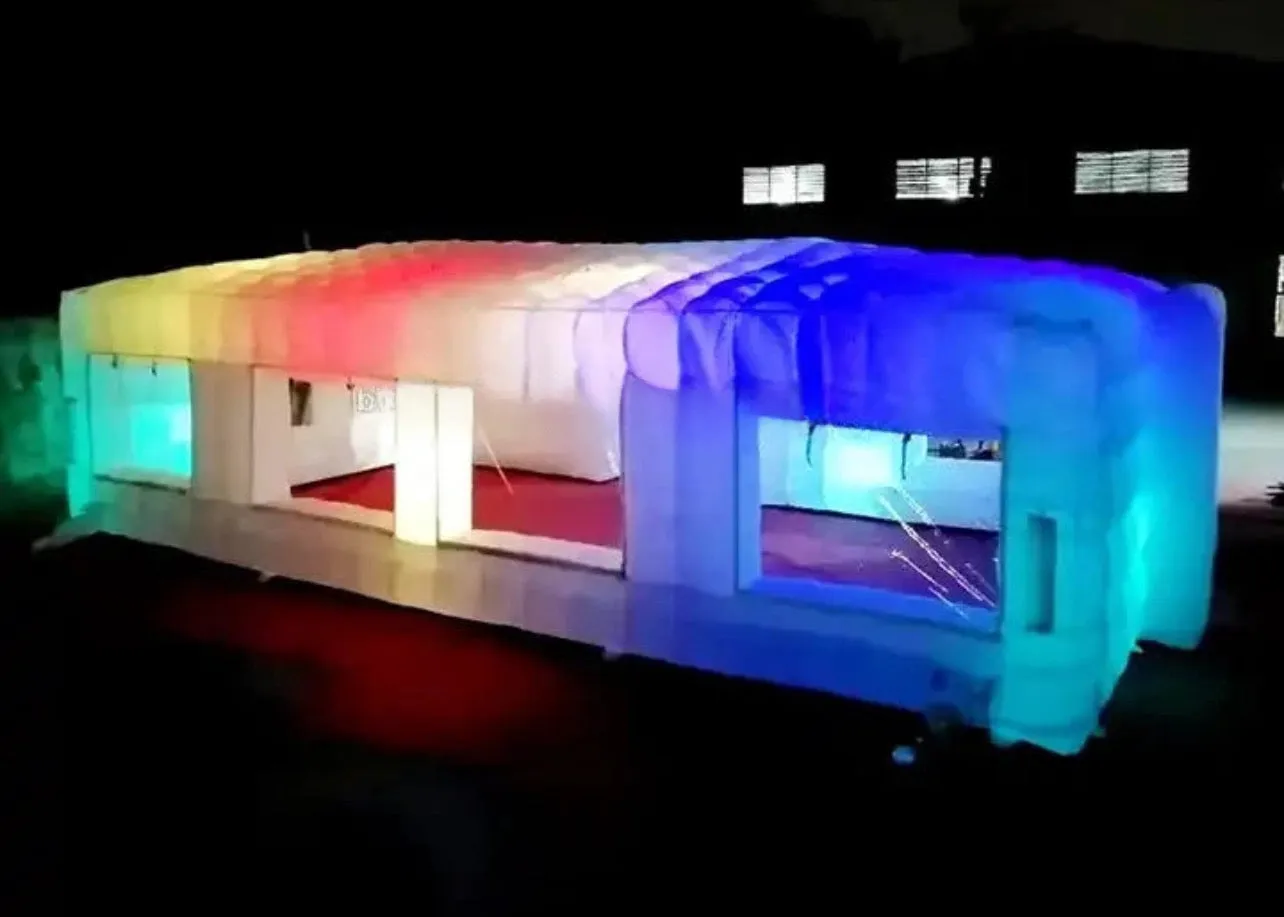Personalized inflatable LED light tent 9.6x5.2x3.2 meters