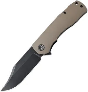 Petrified fish PFP03 Victor,3.58" 154CM Steel Black Stonewashed Blade,4.8oz Aluminium Handle Flipper Liner lock Folding knife (Green - A Stonewashed)
