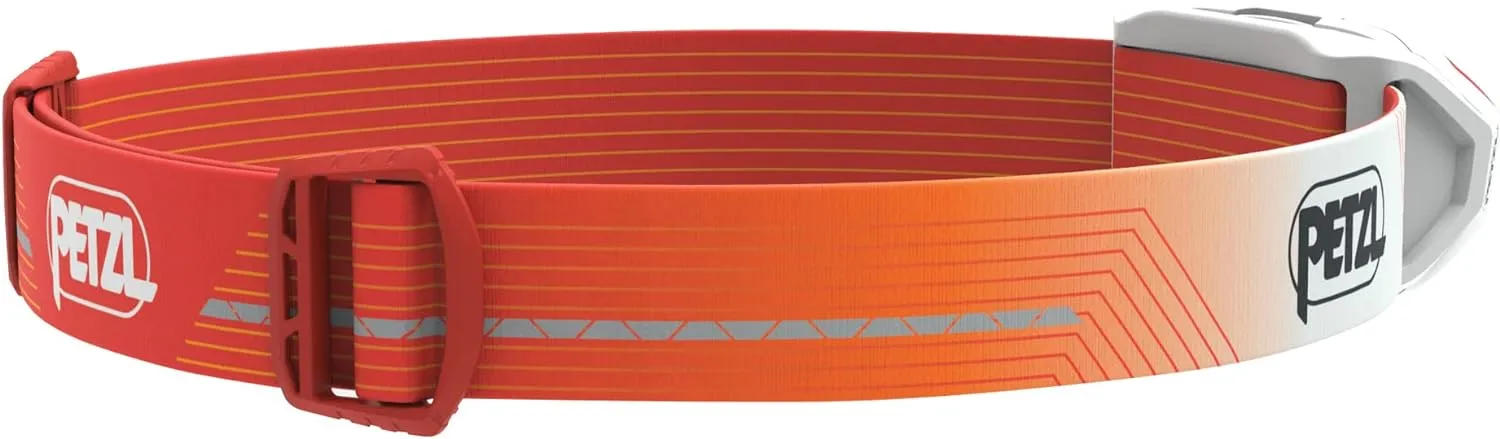 PETZL ACTIK CORE Headlamp - Powerful, Rechargeable 600 Lumen Light with Red Lighting for Hiking, Climbing, and Camping - Red