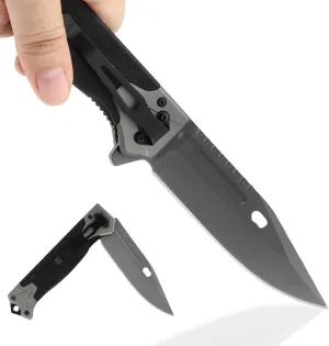 Pocket Folding Knife, 3.86" 3CR13 Blade Folding Knife with Pocket Clip Glass Breaker, Tactical Compact Survival Foldable Tools for Camping Hiking, Gift for Men & Women