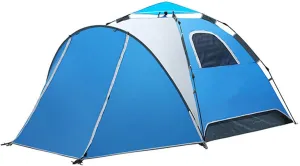 Portable Generic Pop Up Tent,3-4 Persons Camping Tent Waterproof Instant Automatic Easy Set Up Dome Tent for Holiday Hiking (Blue)