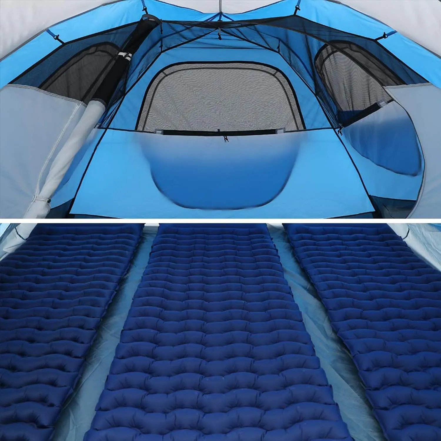 Portable Generic Pop Up Tent,3-4 Persons Camping Tent Waterproof Instant Automatic Easy Set Up Dome Tent for Holiday Hiking (Blue)