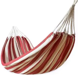 Portable Hammocks Recreation Hammock Outdoor Leisure Double Thick Canvas Indoor College Dormitory Camping Swing Chair for Hikers Hammock for Outdoor (Color : Red, Size : 200 * 150cm)
